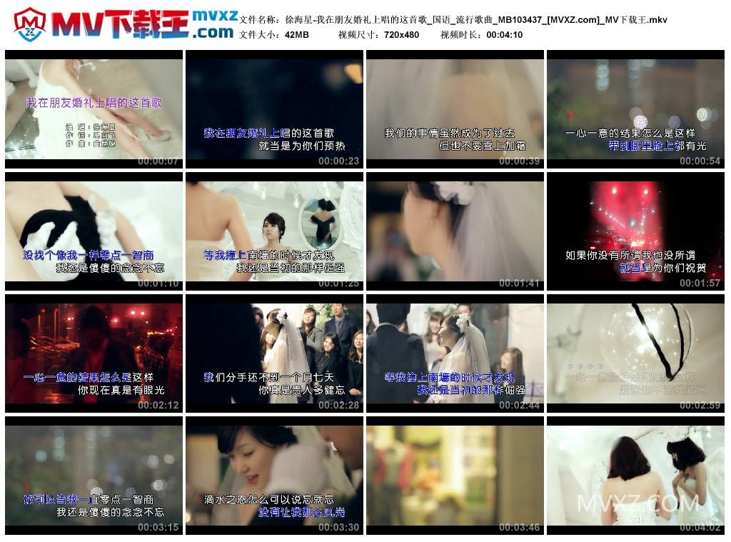 徐海星-我在朋友婚礼上唱的这首歌_国语_流行歌曲_MB103437